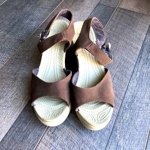 Croc Wedge Sandals
